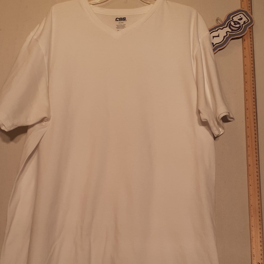 🎈 CGW Men's White Short Sleeve Tee Shirt, 3XL
